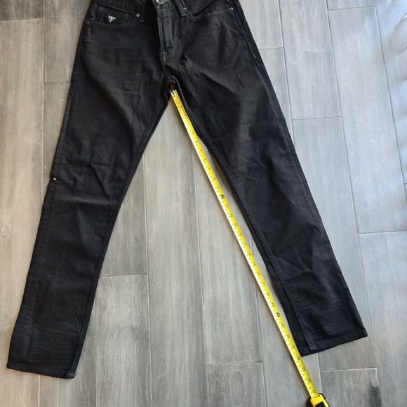 Guess Mens Slim Tapered Jeans Black Denim Size 29x30 Stretch Pants - Picture 4 of 8